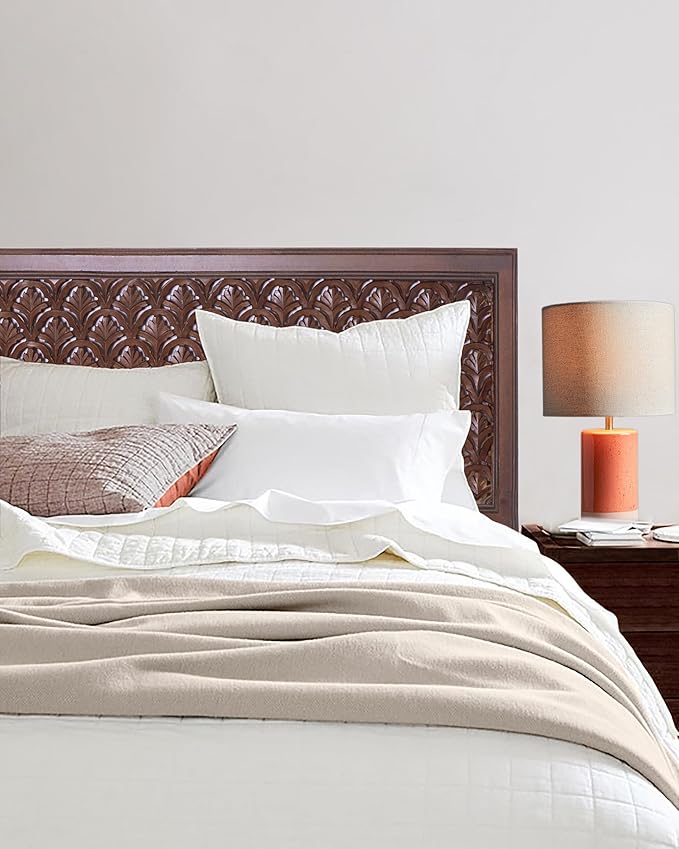 COTTON CRAFT Solid Wood Sturdy Queen Headboard - Compatible with All Bed Frames - Intricate Hand Carved - Bohemian Transitional - Beautiful for Any Bedroom - Taj - Antique Brown