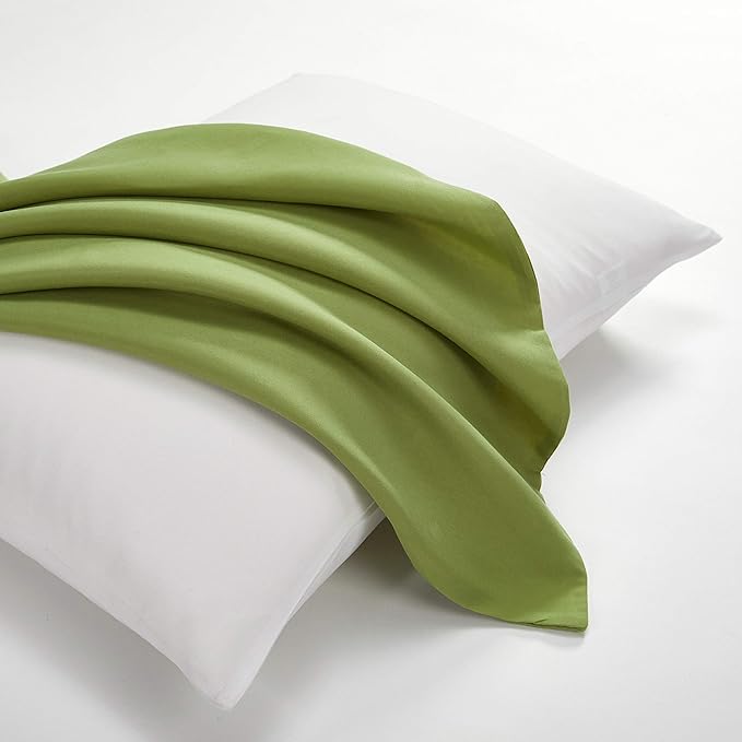 EVOLIVE Body Pillow Cover 21"x54", Ultra Soft Microfiber Pillowcase with Hidden Zipper, Breathable, Machine Washable, for Pregnancy & Side Sleepers, Cover Only (21"x54" Body Pillow Cover, Sage)