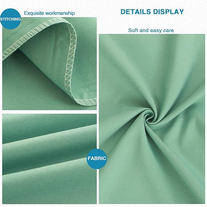 FLXXIE Body Pillow Cover - Super Soft Microfiber 20x54 Body Pillow Case - Envelope Closure, Wrinkle, Stain Resistant 20x54 Long Pillowcase, Sea Green