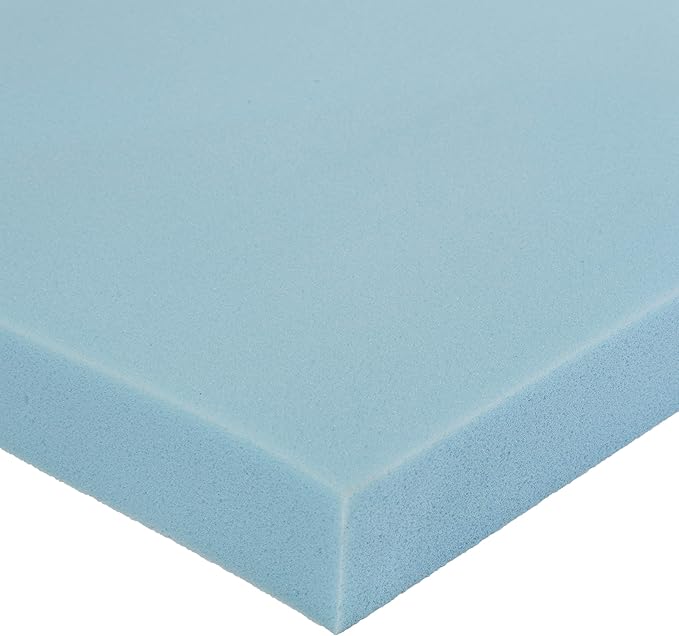 Amazon Basics Queen Cooling Gel-Infused Memory Foam Mattress Topper for Better Sleep, CertiPUR-US Certified, 2 inches, Blue