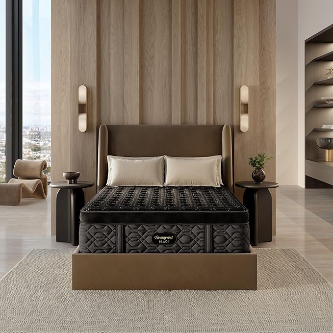 Beautyrest Black Series Four 17.5" Firm Summit Pillow Top Full Mattress - Breathable, Cooling, and Supportive - CertiPUR-US Certified, 100-Night Sleep Trial, and 10-Year Limited Warranty