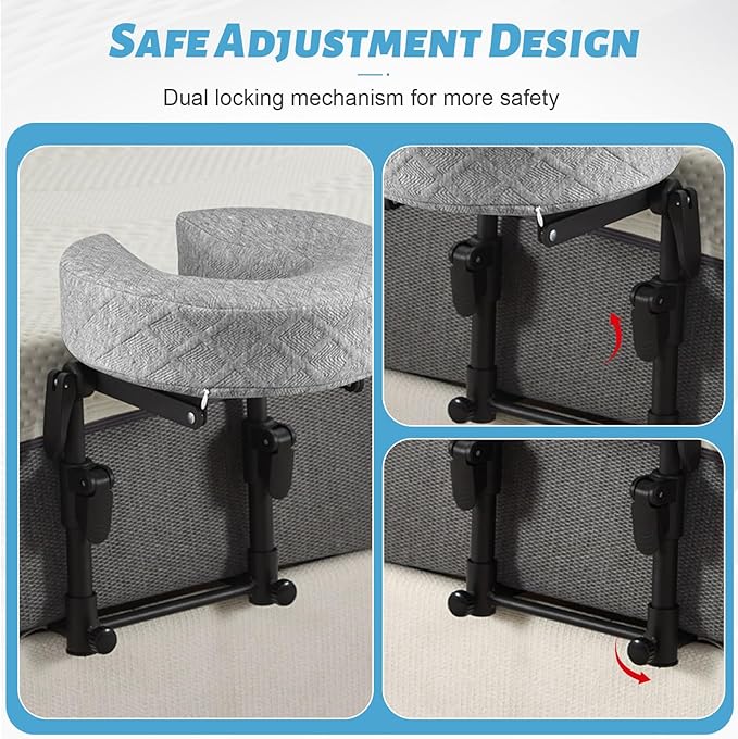 Massage Headrest for Bed, Adjustable Bed Massage Head Holder, Portable Mattress Home Massage Kit, Massage Face Cradle at Home, Face Down Pillow After Eye Surgery