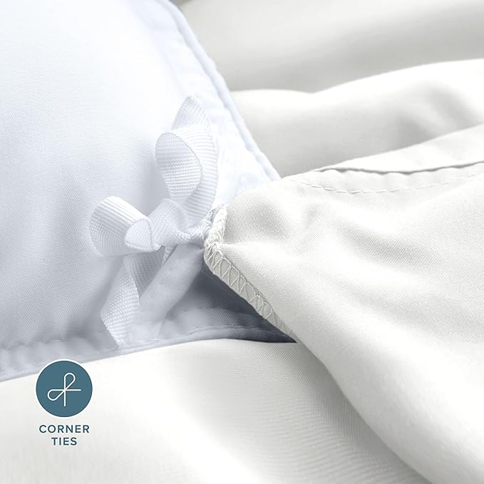 Bare Home Bedding Duvet Cover Queen Size - Premium 1800 Super Soft Collection - Lightweight, Cooling Duvet Cover - Soft Breathable Bedding (Queen, Cream)