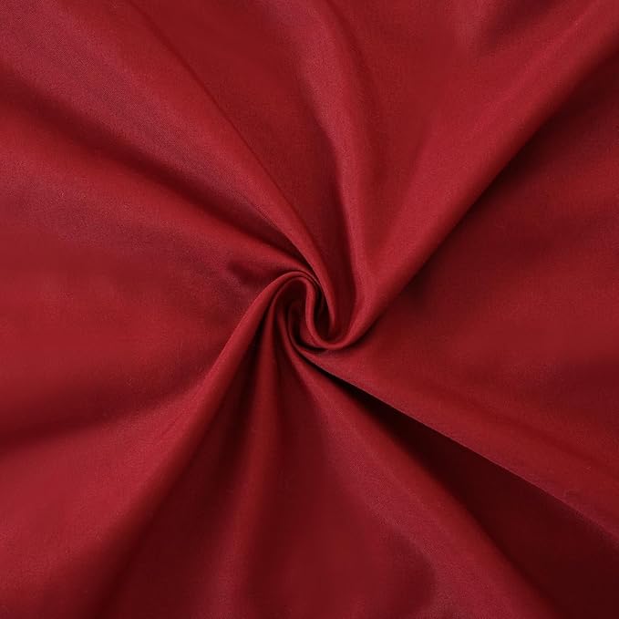 Burgundy Body Pillow Cover 20x54inches Long Pillowcase Ruffled Pillowcases Shabby Chic Ruffled Fringe Decor Body Ruffled Pillow Sham Cute Pillowcase (1 Body, Burgundy)