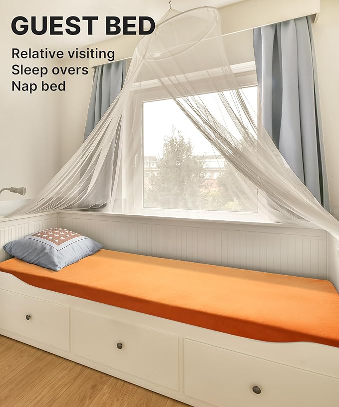 GAIALOOP 3 Inch Memory Foam Camping Mattress, Dual Layer Thick Sleeping Camp Pad for Car Tent Cot, Roll-Up Portable Glamping Floor Bed for Guests Sleepover