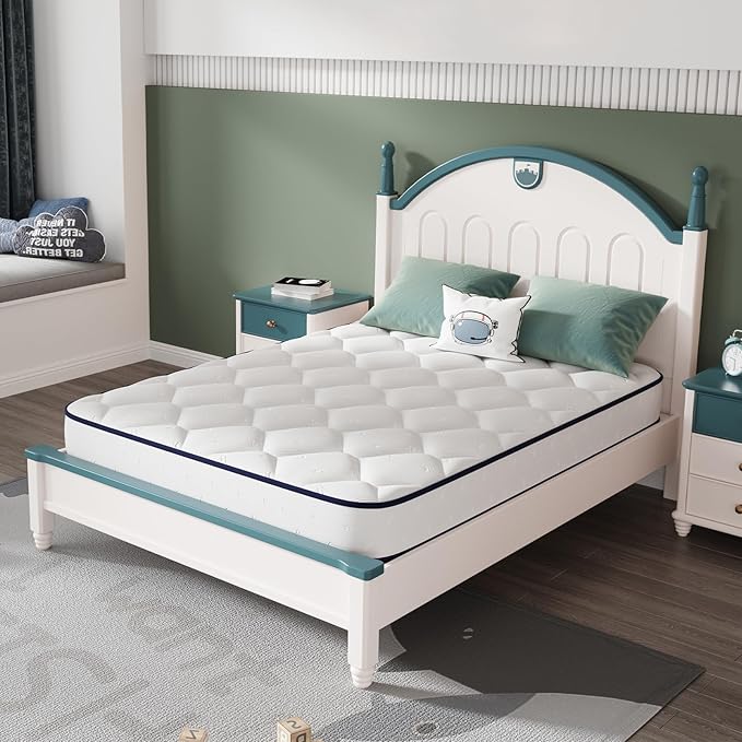 Novilla Twin XL Mattress for Kids, 8 Inch Twin XL Hybrid Mattress, Foam and Springs for Comfortable Sleep, Steel Coils for Durable Support, CertiPUR-US Certified, Youth/Guest Rooms, Mattress in a Box