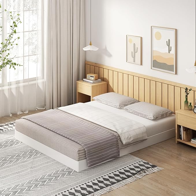 EMODA 4 Inch Box Spring for Queen Bed, 3000 LBS Heavy Duty Metal Mattress Foundation Bed Bas with Fabric Cover, Easy Assembly