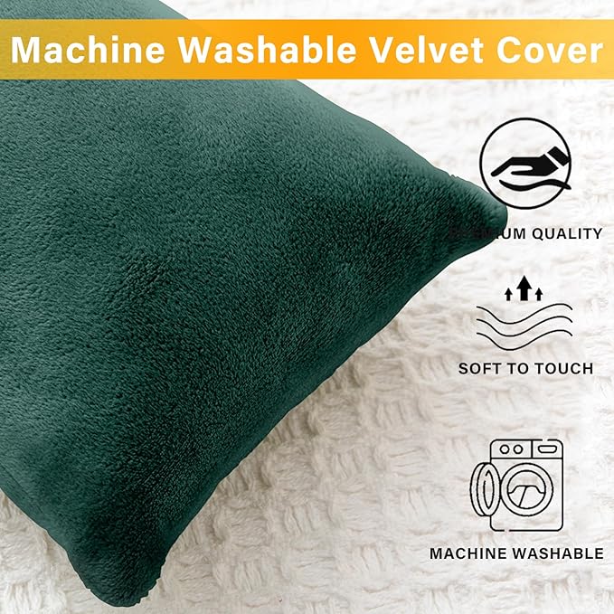 1 MIDDLE ONE 2 Pack Small Pillow, Memory Foam Mini Pillow 11 X 7 Inches for Travel, Sleeping, Nap and Neck, Knee, Lumbar Support, Tiny Cushion for Pet, Dogs (Dark Green)