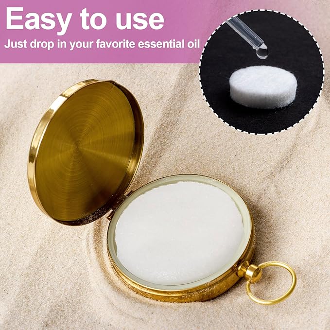 80pcs Aromatherapy Refill Felt Pads, 0.67in/17mm Unscented Air Freshener Replacement Pads, Perfumes Refill Tablets for Car Diffuser- White