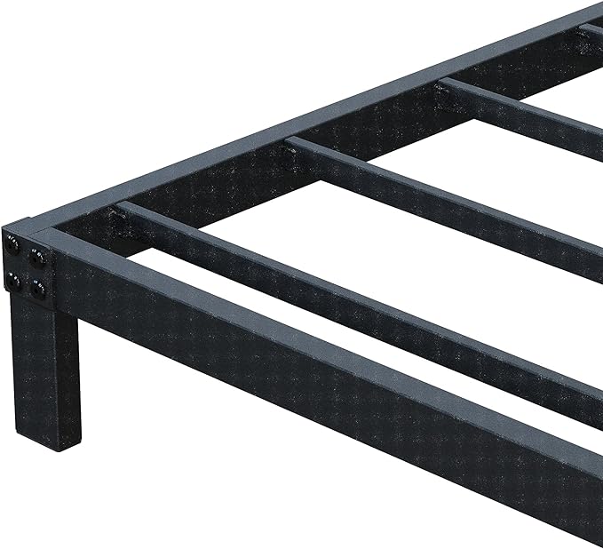 Upcanso 7 Inch XL Twin Bed Frames No Box Spring Need, Low Profile Metal Platform Twin XL Size Bed Frame, Heavy Duty Support, Easy Assembly