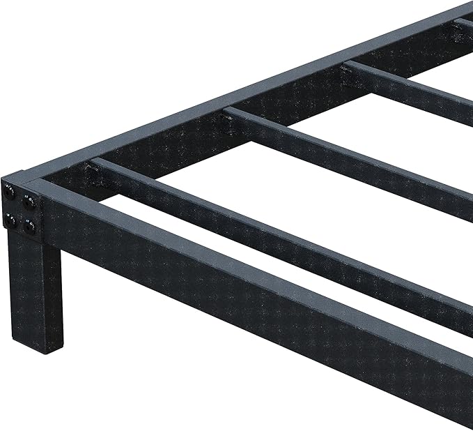 Upcanso 7 Inch Twin Bed Frames No Box Spring Need, Low Profile Metal Platform Twin Size Bed Frame, Heavy Duty Support Bedframes Twin, Easy Assembly