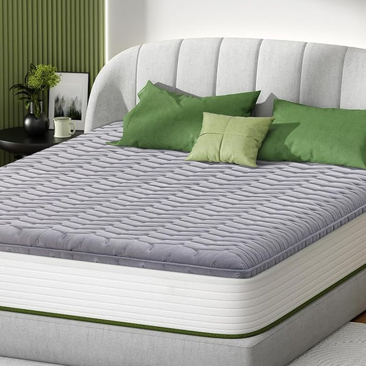 Premium Foam King Mattress Topper 3 Inch, Medium Firm Bed Pad for Supportive Sleep and Pressure Relief, Durable Foam Layer, 80 x 76 Inches, Gray