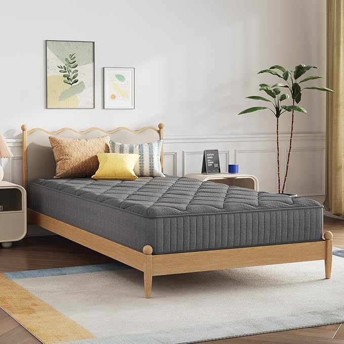 Novilla Twin XL Mattress 8 Inch,Hybrid Mattress Twin XL with Pocketed Coils & Cooling Memory Foam Layer for Targeted Support Zones & Pain Relief Comfort Mattresses in a Box for Kids