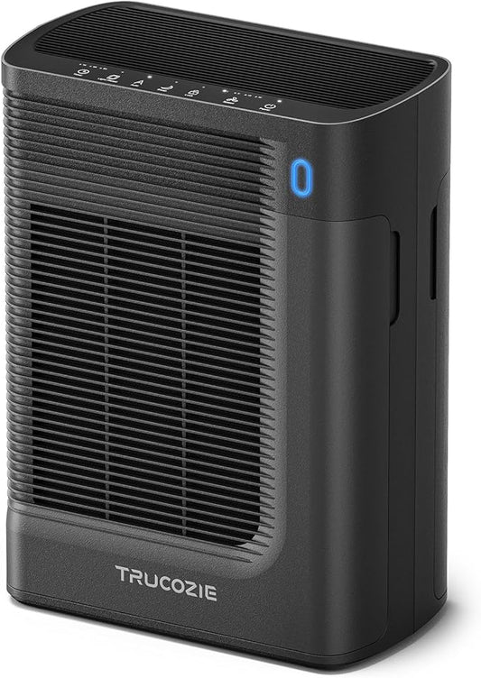 T356 New Black Air Purifier for Home Large Room Bedroom Up to 1937 Ft² in 1 Hr With Double-sided Air Inlet, Air Quality and Light Sensors, HEPA Sleep Mode for Allergies, Dust, Smoke, Pet Hair