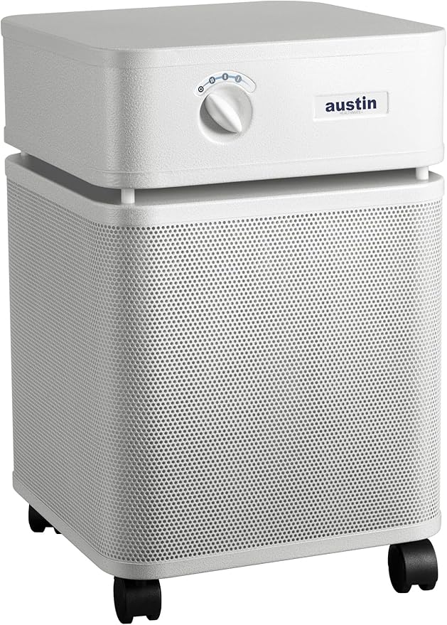 Austin Air HealthMate Plus Air Purifier - Advanced 4- Stage Filtration Air Purifiers For Home with Activated Carbon & Zeolite - Ideal as Air Purifiers for Bedroom or Large room, Model B450 Sandstone