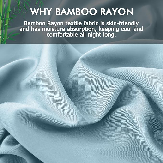 Curved Pillow Case Queen Size, Side Sleeper Pillow Cases Cover Cooling Rayon Derived from Bamboo with Zipper for hot Sleepers Hair and Skin, Breathable Silky Soft Pillowcase 1 Pack 20 * 30 Inches