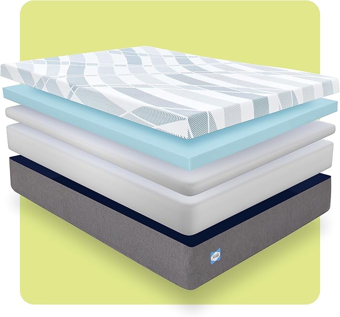 Sealy Dreamlife 14” Foam Mattress-in-a-Box, Queen, SealyComfort Gel Memory Foam, SealySupport Transition Foam, Machine Washable Cover