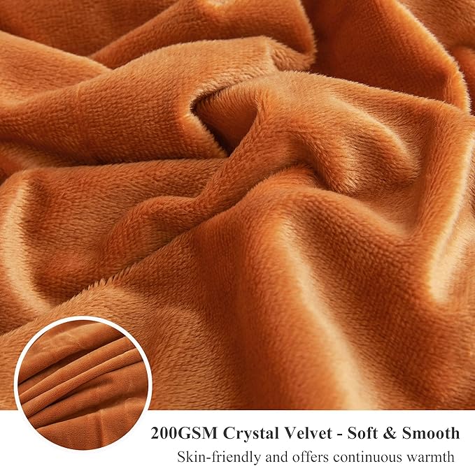 XeGe Shaggy Faux Fur Body Pillow Cover, Fluffy Long Bed Pillowcase with Zipper, Soft Decorative Plush Furry Body Pillowcase, Terracotta Fuzzy Pillow Sham for Kids Girls Women 20"x54", Burnt Orange