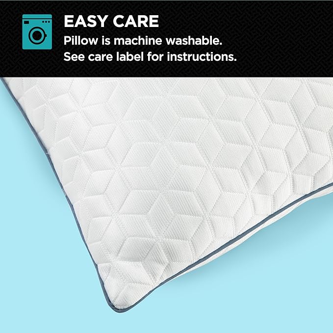 Brookstone Cool Sense Down Alternative Pillow 2 Pack - Cold Cooling Pillows for Hot Sleepers - CoolSense Pillows for Sleeping - Stay Cool and Comfortable All Night - White, King Size