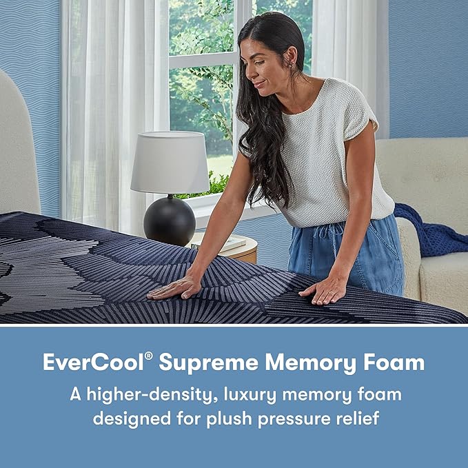 Serta Perfect Sleeper X - Prescott 14" Plush Queen Hybrid Mattress - 5 Support Zones and Cooling Tech for a Restorative Sleep - 100 Night Trial, CertiPUR-US Certified