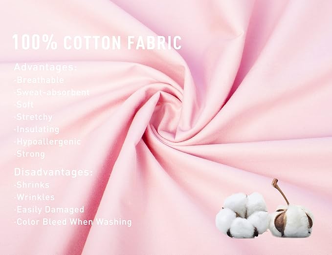 Sunflower Body Pillowcase 100% Cotton Long Pillow Cover/Case Envelope Closure 1 Pack, 20×54 inches Dark Pink, Soft and Breathable