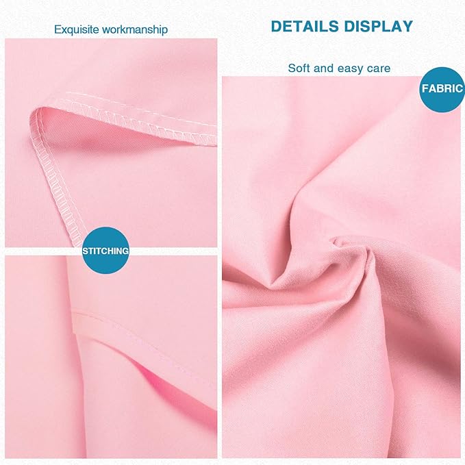 FLXXIE Pillow Cases Standard Size, Soft Microfiber Pillow Covers with Envelope Closure, Wrinkle, Stain Resistant Pillowcases, 2 Piece Set, 20x26, Pink