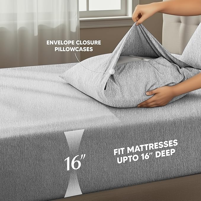 Utopia Bedding Twin Sheet Set – 3 Piece Bed Sheets for Twin Size Bed, Soft and Breathable Microfiber, Includes 1 Fitted Sheet, 1 Flat Sheet and 1 Pillowcase – Oeko Tex (Heather Grey)