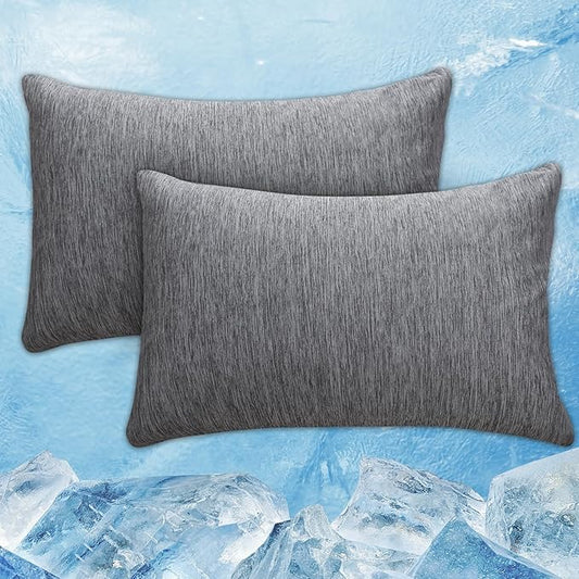 CHOSHOME Cooling Pillow Cases Zipper Pillow Covers Q-Max > 0.45 Zippered Pillowcases for Hot Sleepers, Soft, Breathable, Skin-Friendly, 4 Pack (Queen, 20"x30", Black)