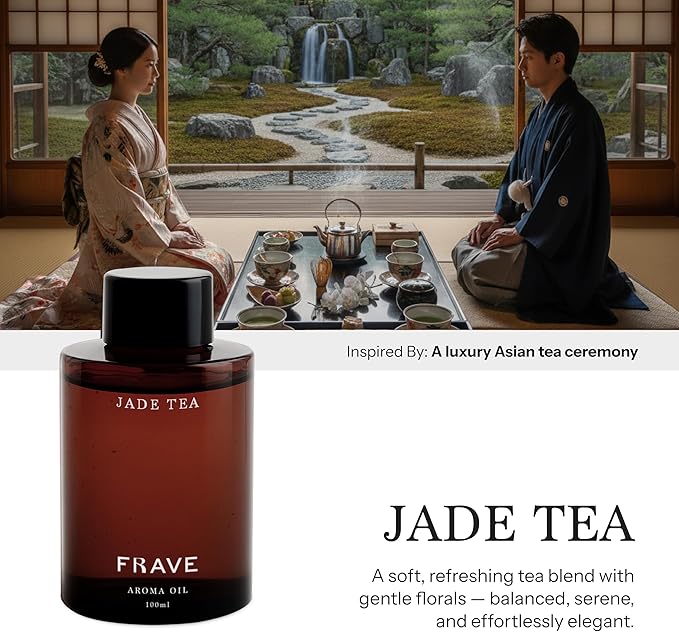 Jade Tea Hotel Diffuser Oil 100ml, 3.38 oz Aroma Oil, Scent Inspired by World’s Most Prestigious Grand Hotels, Aromatherapy Refill Fragrance for Waterless Cold Air Diffusers, Home, Office