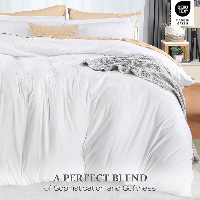 Utopia Bedding Duvet Cover Full Size - 3 Piece with Zipper Closure - 1 Comforter Cover 80X90 Inches & 2 Pillow Shams 20X26 Inches (White) Comforter Not Included