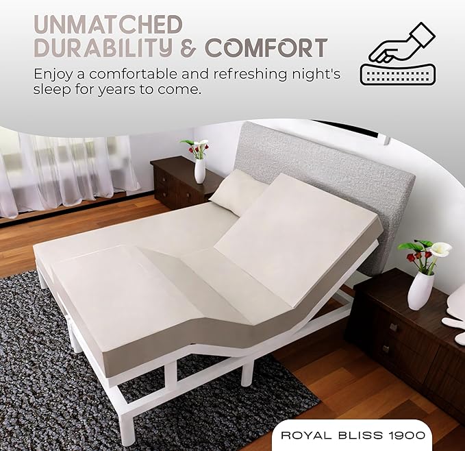 Split California King Sheets Sets - 5 Pcs Set - California King Split Sheet Sets Cal King Split Sheets Sets for Adjustable Bed (Ivory)