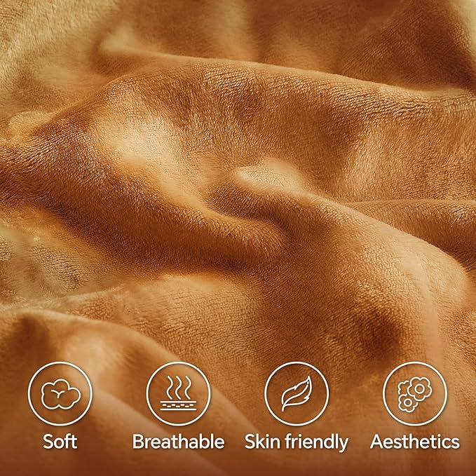 BEDELITE Velvet Body Pillow Cover with Zipper, Soft and Plush 20x54 Long Pillow Case, Velvety Smooth and Cozy Body Pillow Pillowcase for Bedroom and Couch, for All Seasons(Burnt Orange)