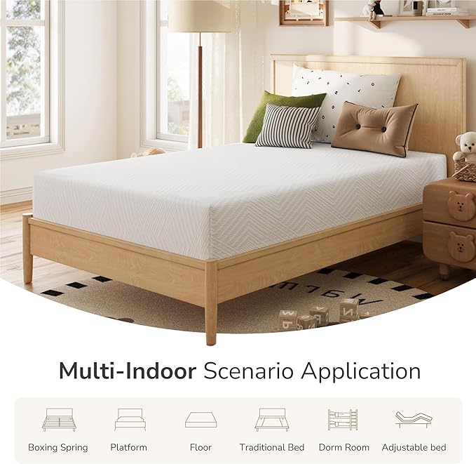 MLILY Full Mattress in a Box, 6 inch Mattresses for Platform Bed Double Size Daybed Bunk, Memory Foam Medium Firm