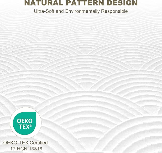 Zenzy 3" Twin Bamboo Mattress Topper Cover, Oeko-TEX Certified, Ultra-Soft Zippered Topper Protector with Adjustable Straps, Washable (Cover Only)