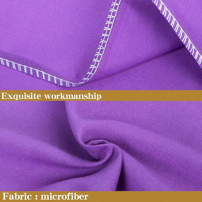 NTBAY King Pillowcase Set - 2 Pack Brushed Microfiber 20x40 Pillowcases - Soft, Wrinkle-Free, Fade-Resistant, Stain-Resistant, Purple Pillowcases with Envelope Closure - 20x40 Inches, Purple