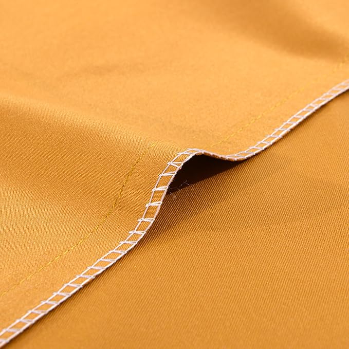 FLXXIE Pillow Cases Standard Size, Soft Microfiber Pillow Covers with Envelope Closure, Wrinkle, Stain Resistant Pillowcases, 2 Piece Set, 20x26, Ginger Yellow