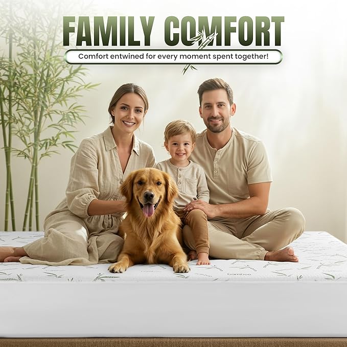 Utopia Bedding Waterproof Mattress Protector Twin Size Bed, Premium 200 GSM Bamboo Viscose Cooling Mattress Cover, Soft and Breathable, Fitted Style with 15 Inches Deep Stretchable Pockets