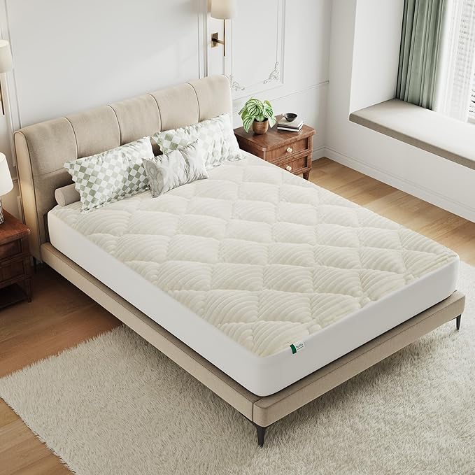 Novilla Fleece Mattress Topper Full, Warm Sherpa Mattress Pad, Cloud-Like Soft Bed Cover for Winter, Deep Pocket fits up to 21", Machine Washable