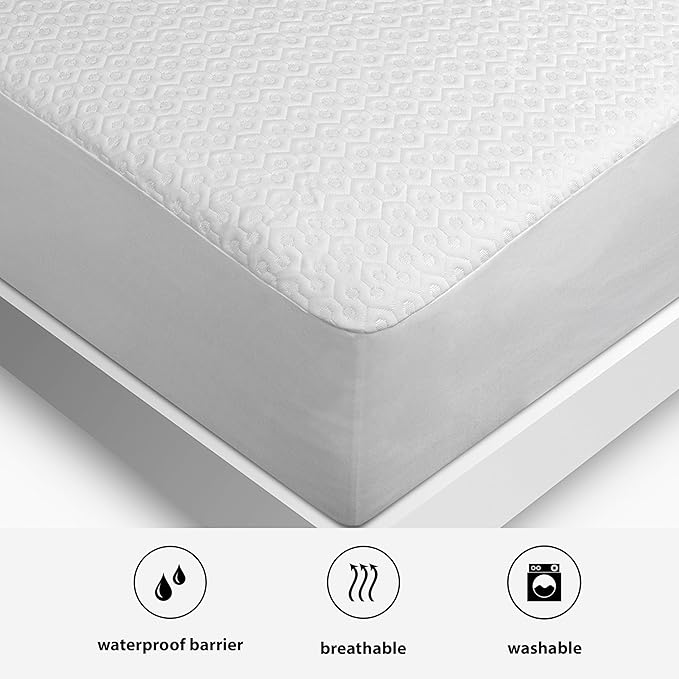 Bedgear Dri-Tec Waterproof Mattress Protector– Cooling Moisture-Wicking Mattress Cover | Breathable Noiseless Mattress Pad w/Deep Pocket Fit up to 18", Adjustable Base & Machine Washable - Split King