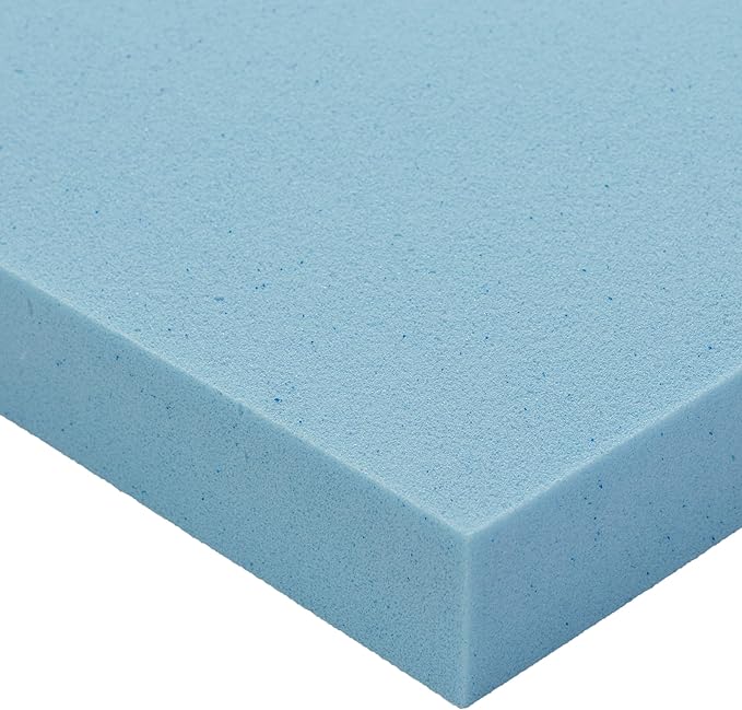 Amazon Basics Cooling Gel-Infused Alternative Latex Queen Mattress Topper, CertiPUR-US Certified, 3 Inches, Blue