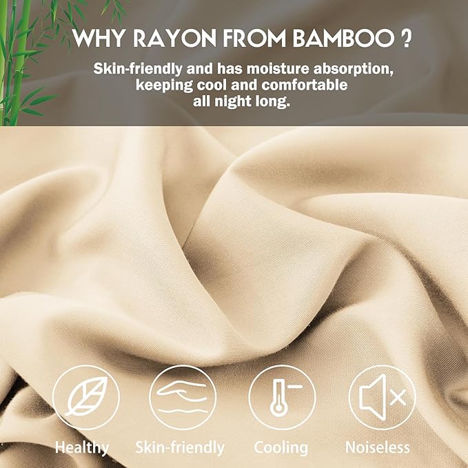 Pillowcases King Size 2 Pack, Cooling Viscose from Bamboo Pillow Cases with Envelope Closure, Cool & Breathable Pillow Cover for Hot Sleepers and Night Sweats, 20" x 40"