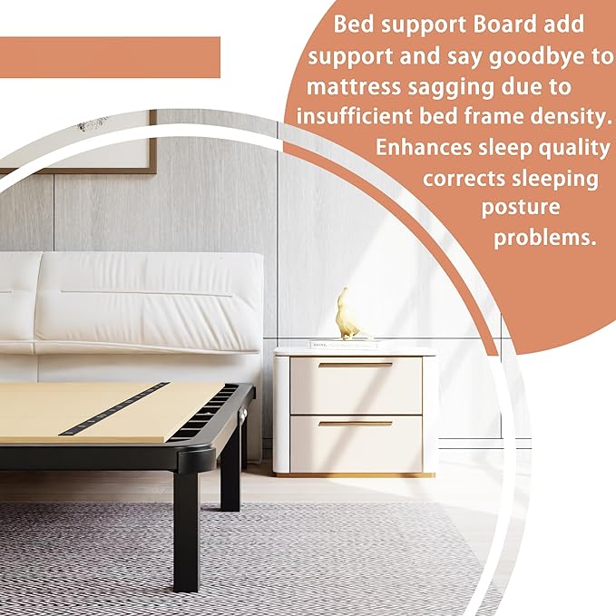 Imperius Foldable Box Spring, Bunkie Board, Bed Support Slats,Queen 80"X57"