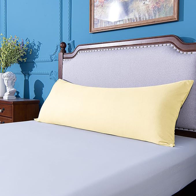 NTBAY Body Pillowcase - Brushed Microfiber 20x54 Pillowcase - Soft, Wrinkle-Free, Fade-Resistant, Stain-Resistant, Ivory Body Pillow Cover with Envelope Closure - 20x54 Inches, Ivory