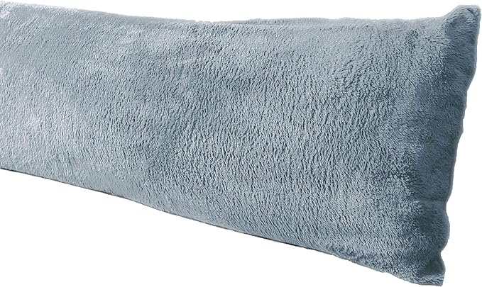 Extra Soft Body Pillow Cover, Sherpa/Microplush Material, 20x54 Inches, Zipper Closure (Bice)