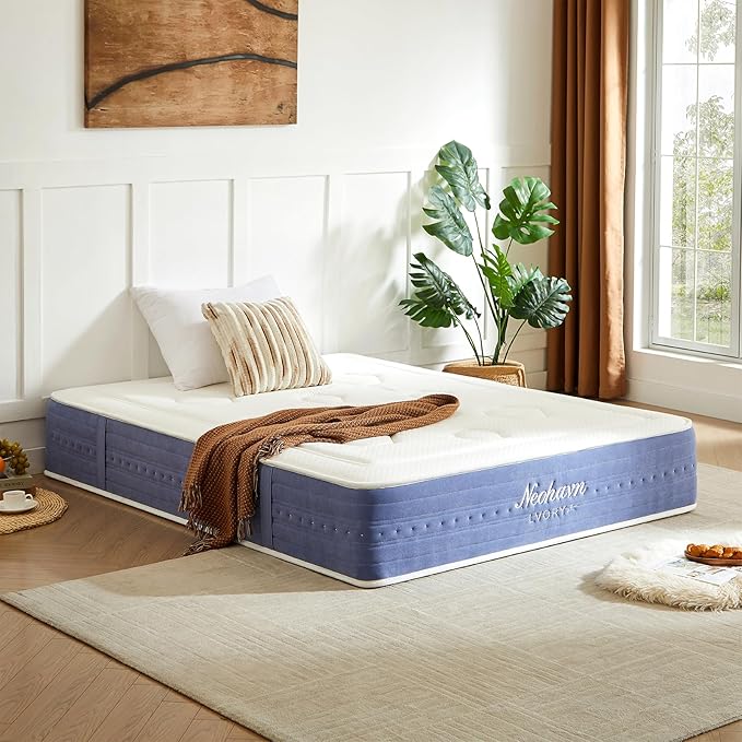 King Mattress, 12 inch Cooling Gel Memory Foam King Size Hybrid Mattress for Cool Night Sleep, 5-Zone Ergo Support for Pressure Relief, Medium Plush Feel, CertiPUR-US Certified