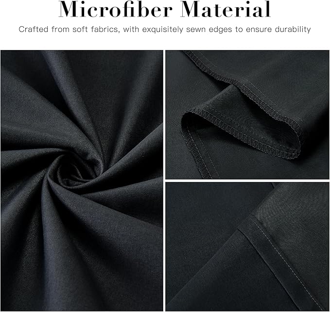DOWNSTORIA Body Pillow Cover, Ultra Soft Microfiber Long Pillowcase, Envelope Closure Large Pillow Cases 20x54 inch (Black)