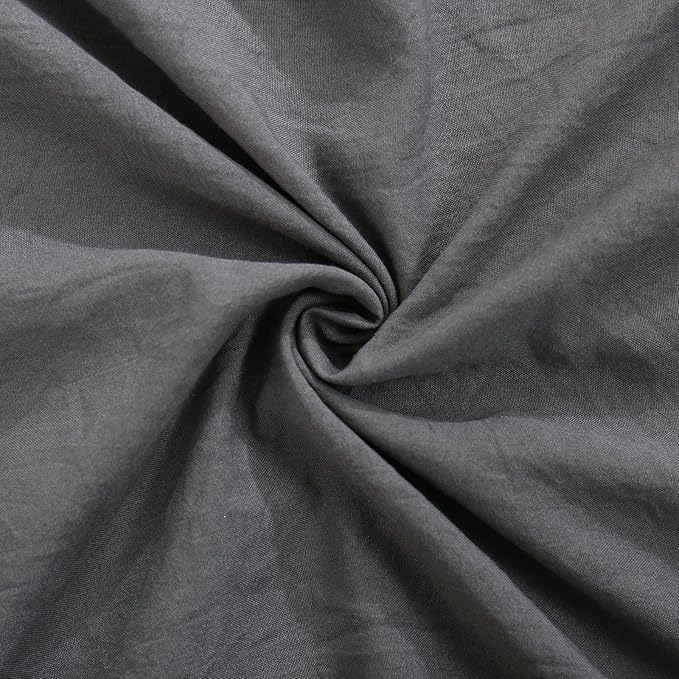 Merryword Dark Gray Body Pillow Cover 20x54inches Reversible Long Pillowcase Ruffled Body Pillowcases Cute Pillowcase Pillow Sham (1 Body, Dark Gray)