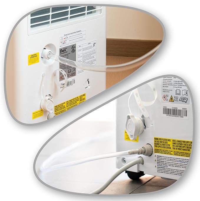 Small Dehumidifier for 2500 Sq.ft, Max 35 Pint/D, Smart Compressor Dehumidifier with Drain Hose, Intelligent Humidistat