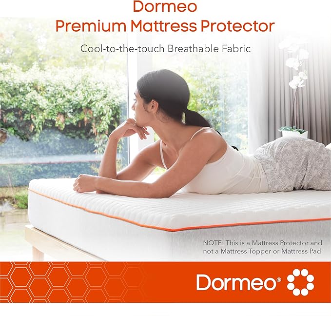 Dormeo Premium Mattress Protector, Twin XL, with Cooling Technology, Waterproof, 80” L x 39” W x 18” H