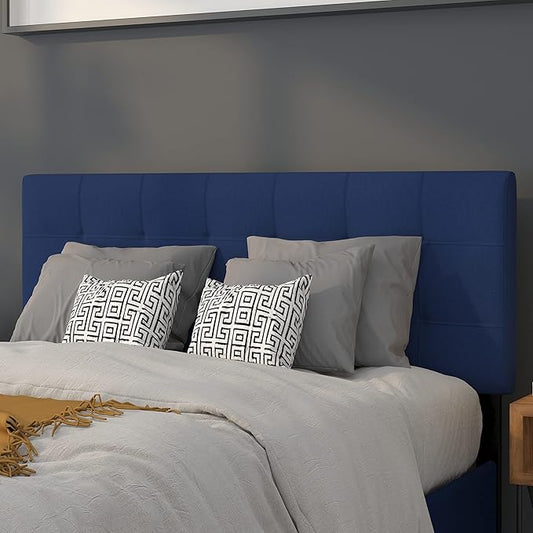 Flash Furniture Bedford Tufted Upholstered Full Size Headboard in Navy Fabric